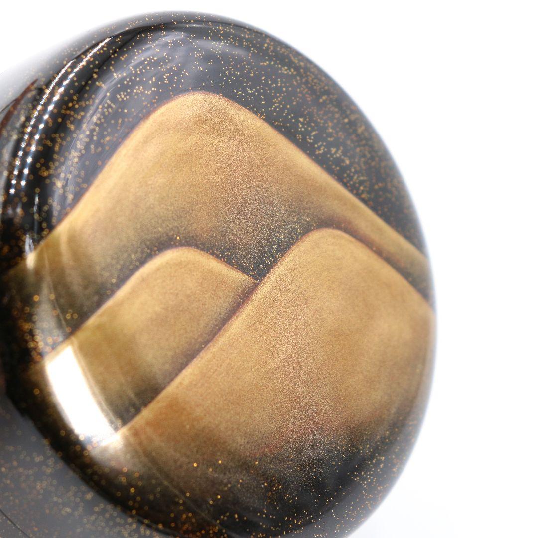 中村恭蔵作 遠山蒔絵 棗 金蒔絵 金梨子地 内銀溜 茶道具 DU99 1F28