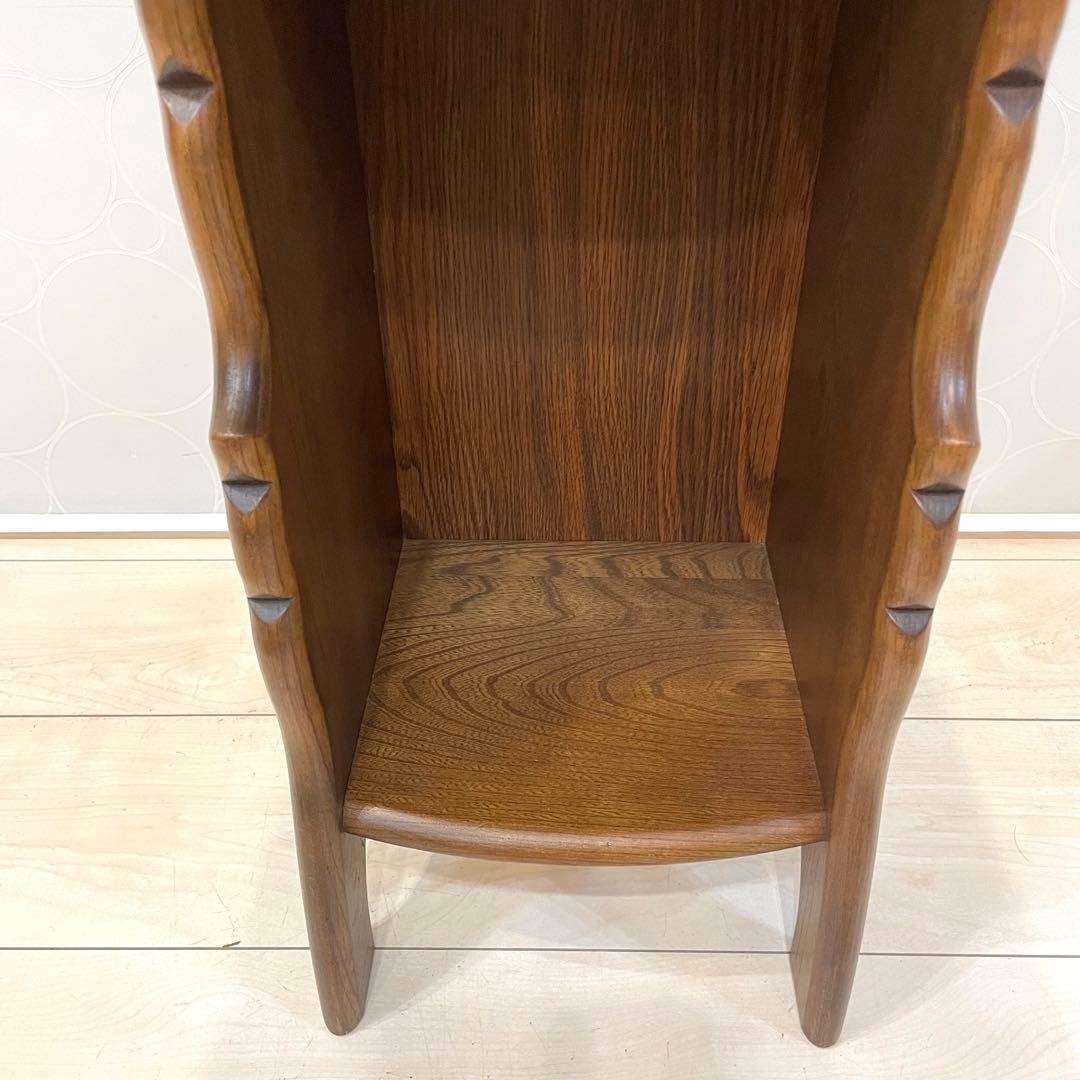 希少】オールドカリモク 電話台 アンティーク スリムラック サイドチェスト