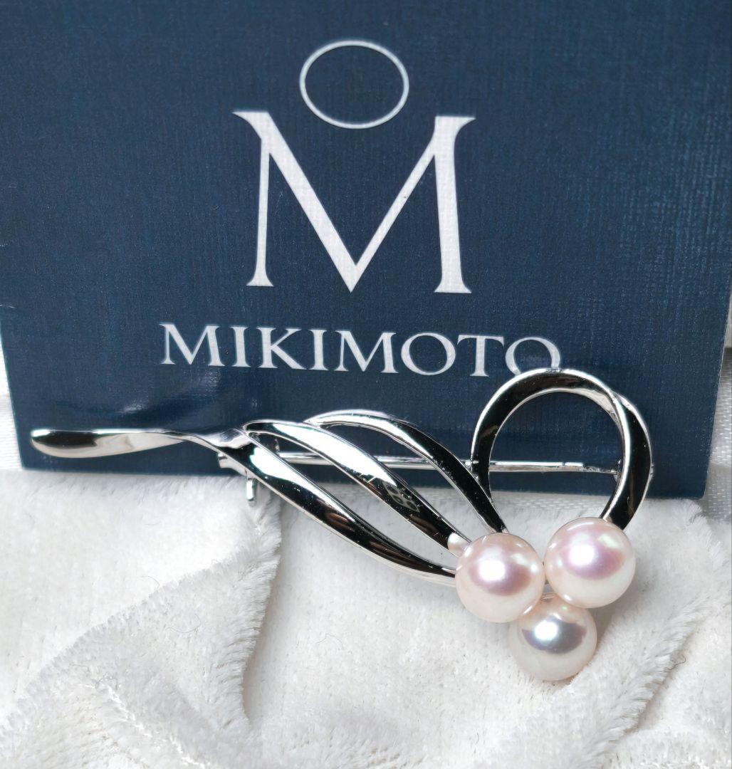 美品 最高級!!】ミキモト ブローチ パール フォーマル 3珠 皇室御用達