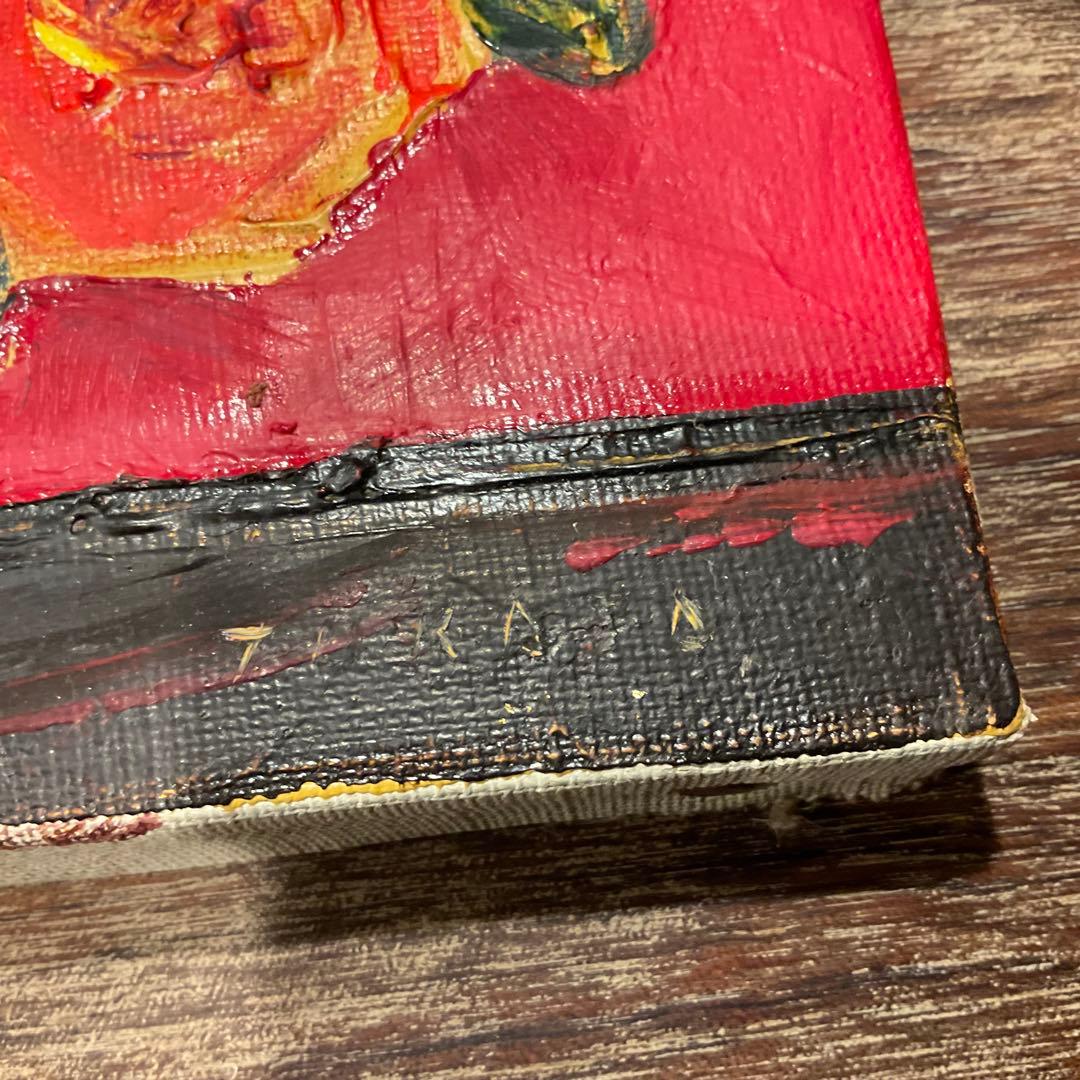 市村司「ばら」薔薇/バラ 油彩 アートクラブ会員 油彩画 額付き アート