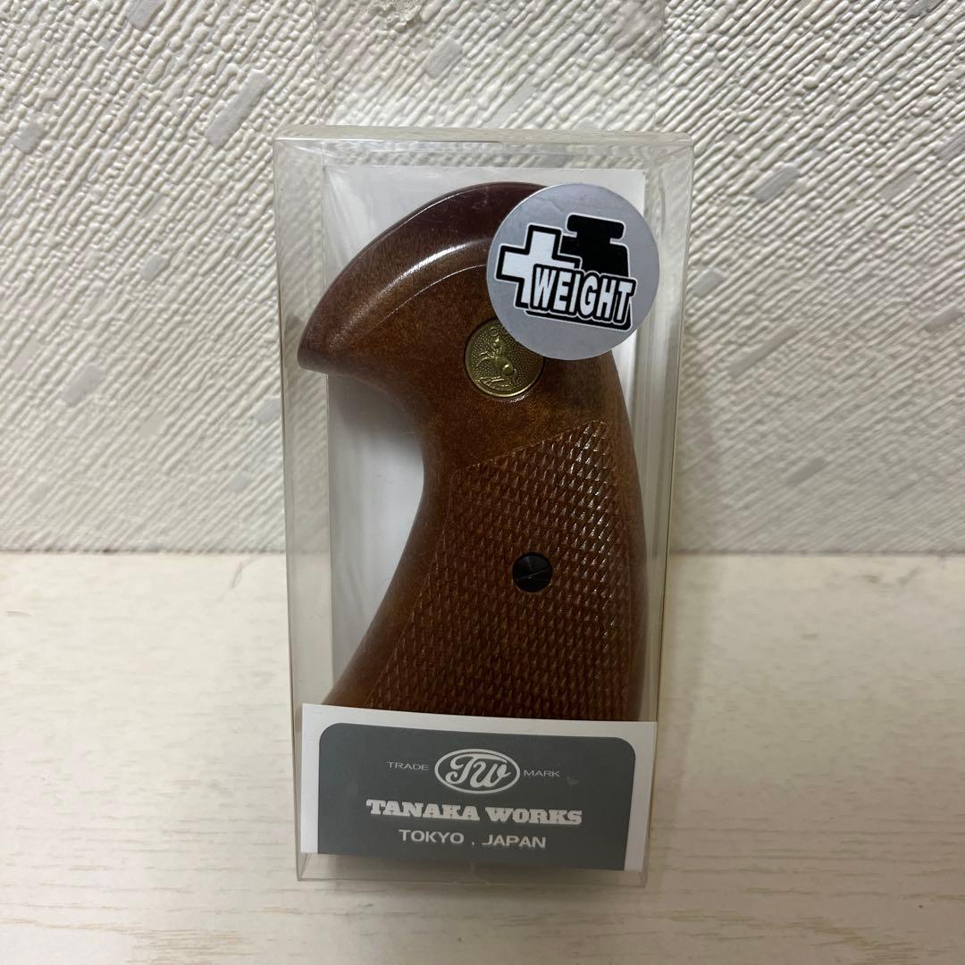 【タナカ モデルガン】コルト パイソン4インチ 冴羽獠モデル　木製グリップ交換済