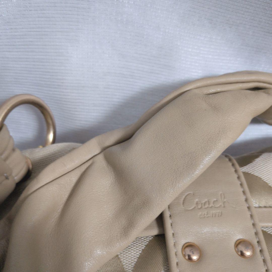COACH 13408 ハンドバッグ　ワンショルダーバッグ　ベージュ