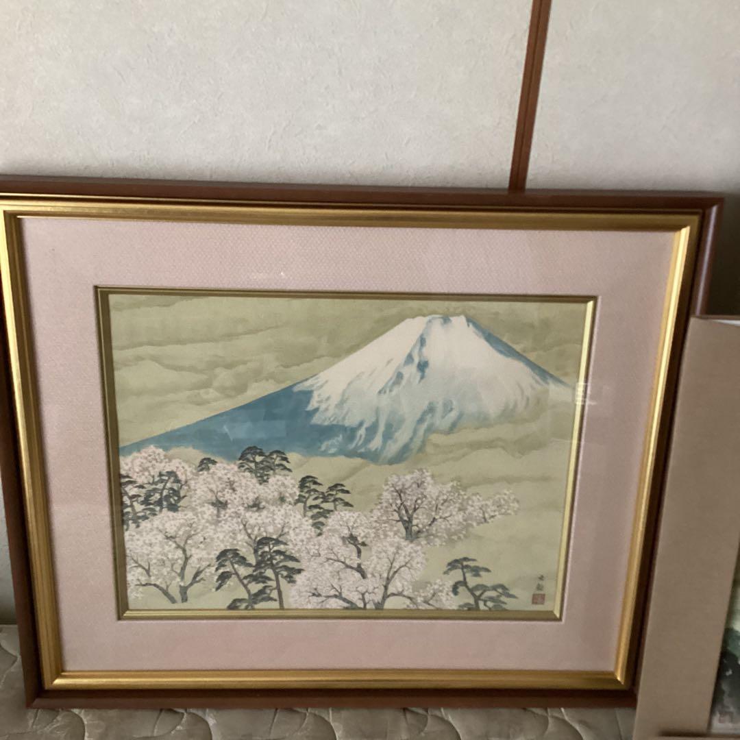 横山大観　山海ニ題《霊峰富士、曙色》　二作品【252／280】　リトグラフ　真作