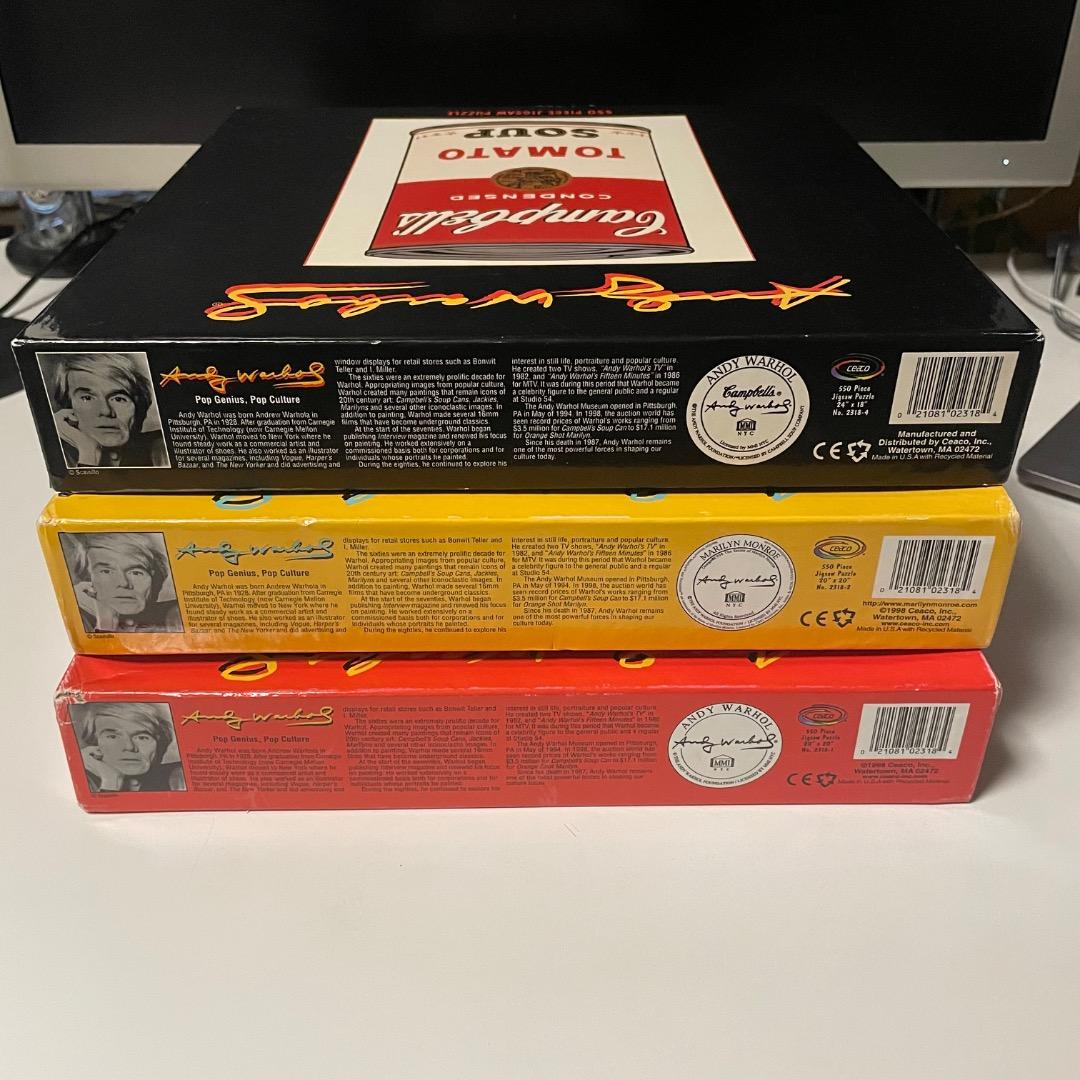 アンディーウォーホル 貴重 90年代 アメリカ製 ジグソーパズル 3式