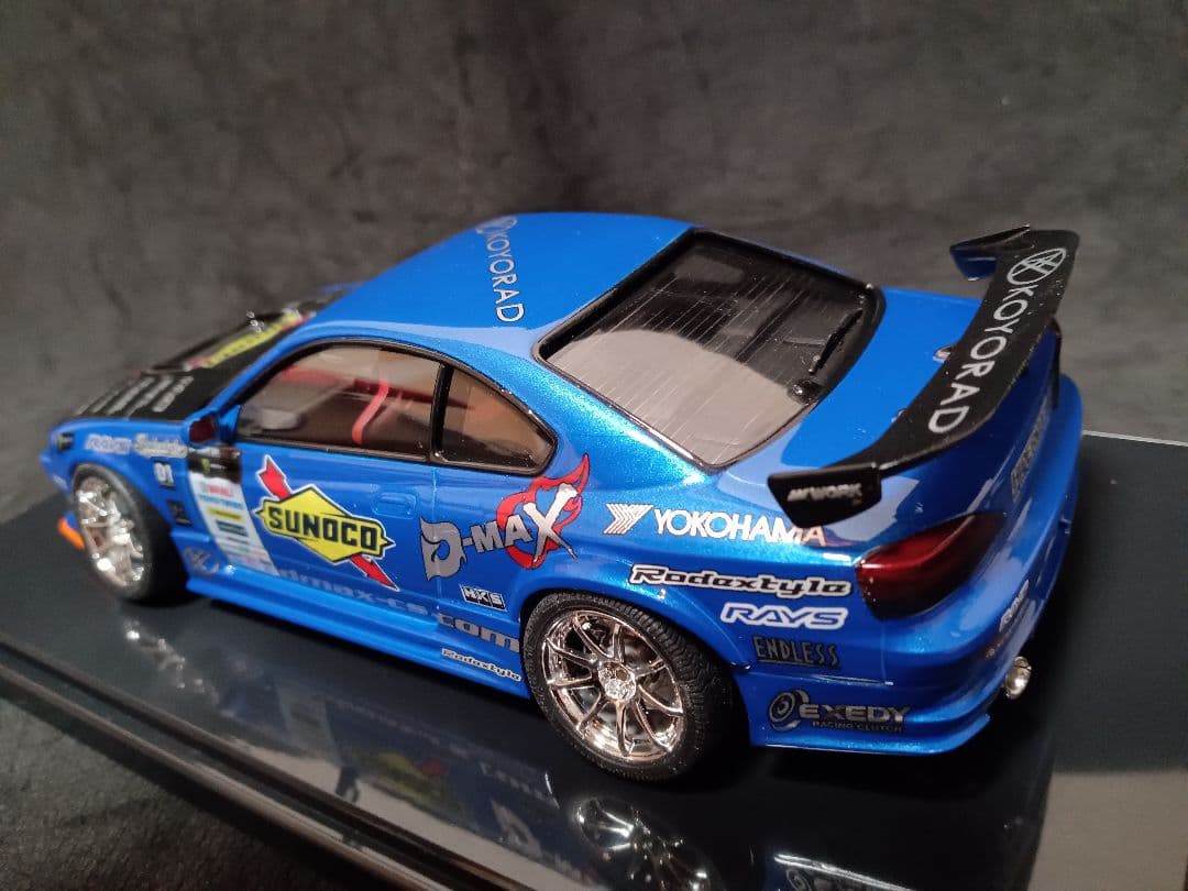 1/24 ニッサン S15 シルビア D-MAX プラモデル 完成品 ケース付