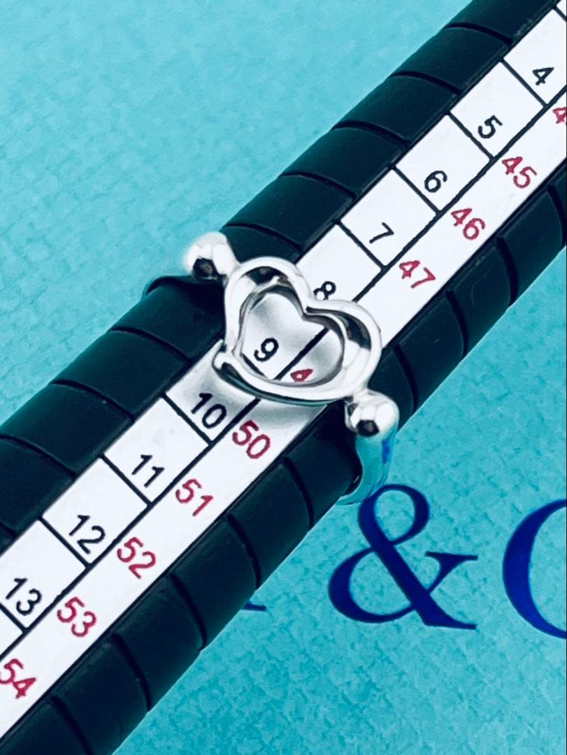 c948 美品　ティファニー　オープンハート　リング　シルバー925 約8.5号