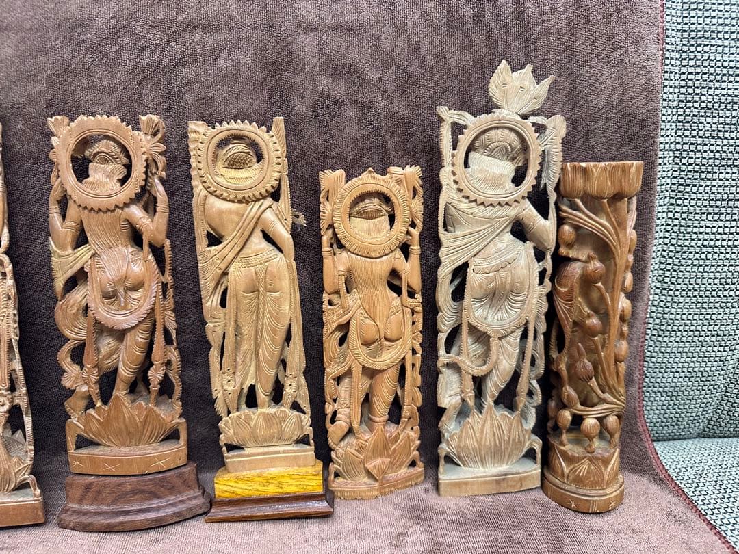 インド 白檀 弁財天 仏教美術 仏像 骨董 木像 木製 仏教 密教 置物