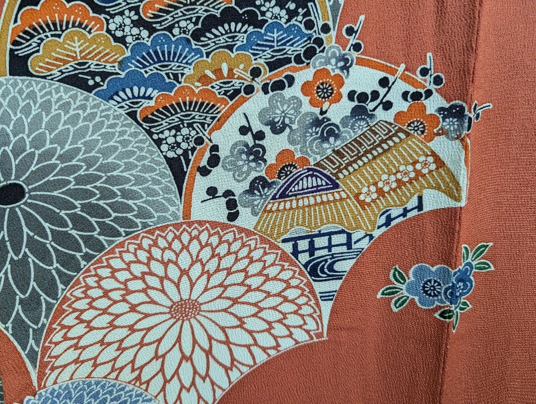 ☆専用♢再お値下げしました！振袖+袋帯セット 京紅型 大輪万寿