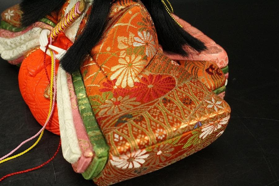 お雛様 親王飾り 木目込 大内人形 台付き 美品 707