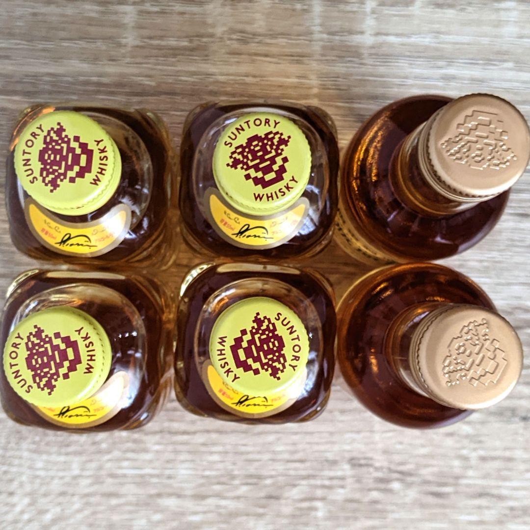 角瓶原酒 なめらか味わいモルト、角瓶 ミニチュアボトル 古酒未開栓 6
