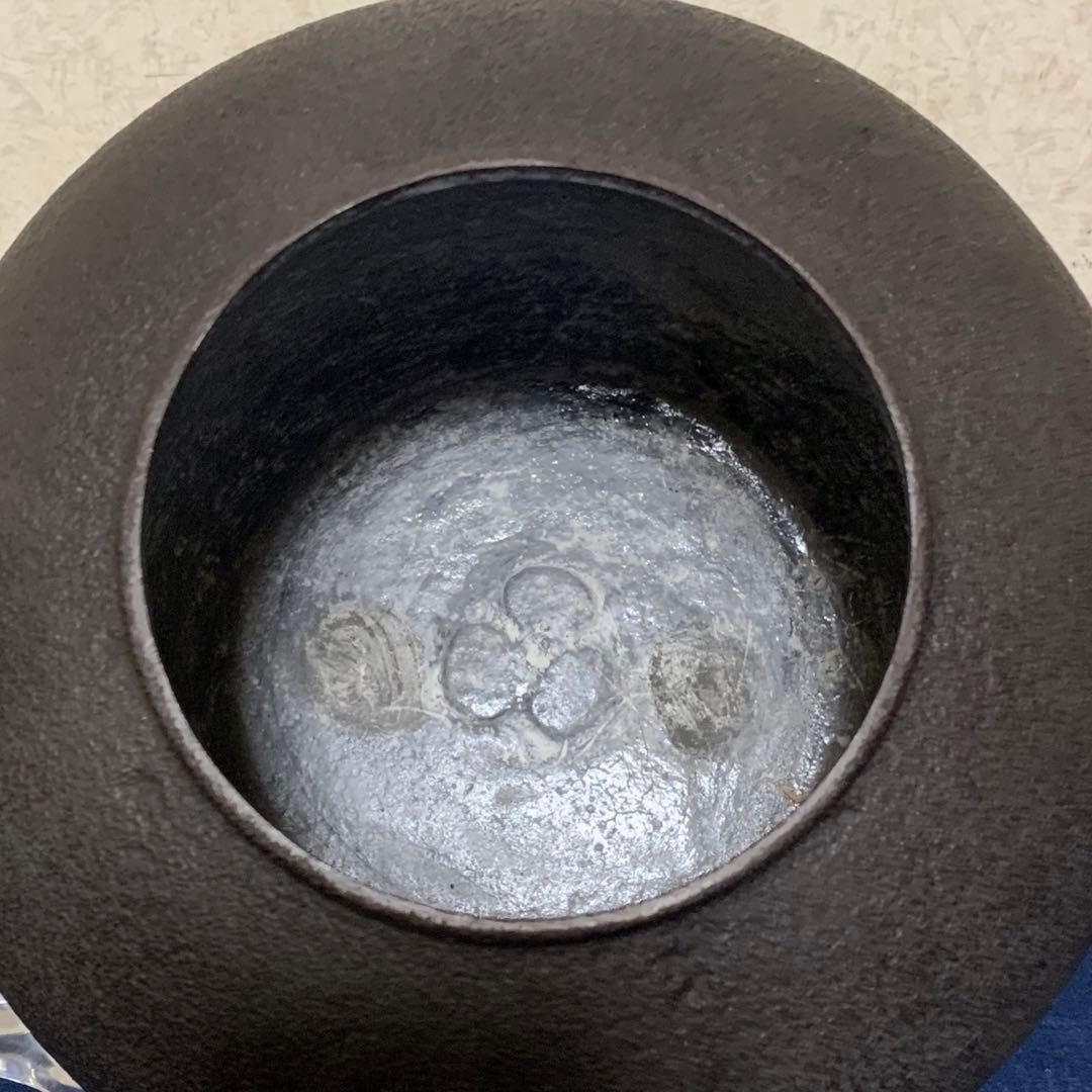 茶道具 鬼面風炉 野々田風炉型電熱器 風炉釜 茶釜 釜環 織部敷板