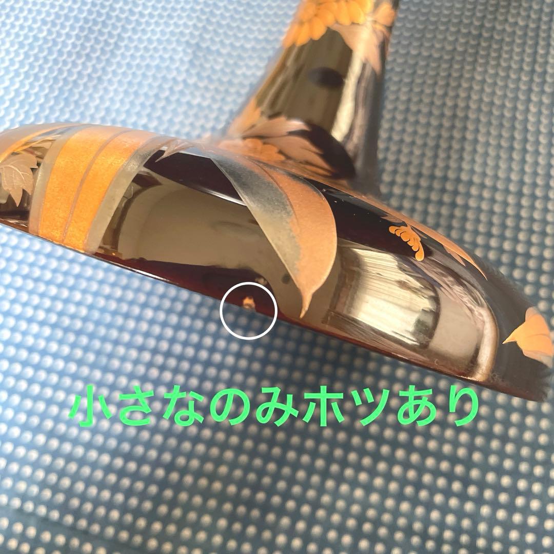 漆器 高台皿 蒔絵 金彩 木箱付き