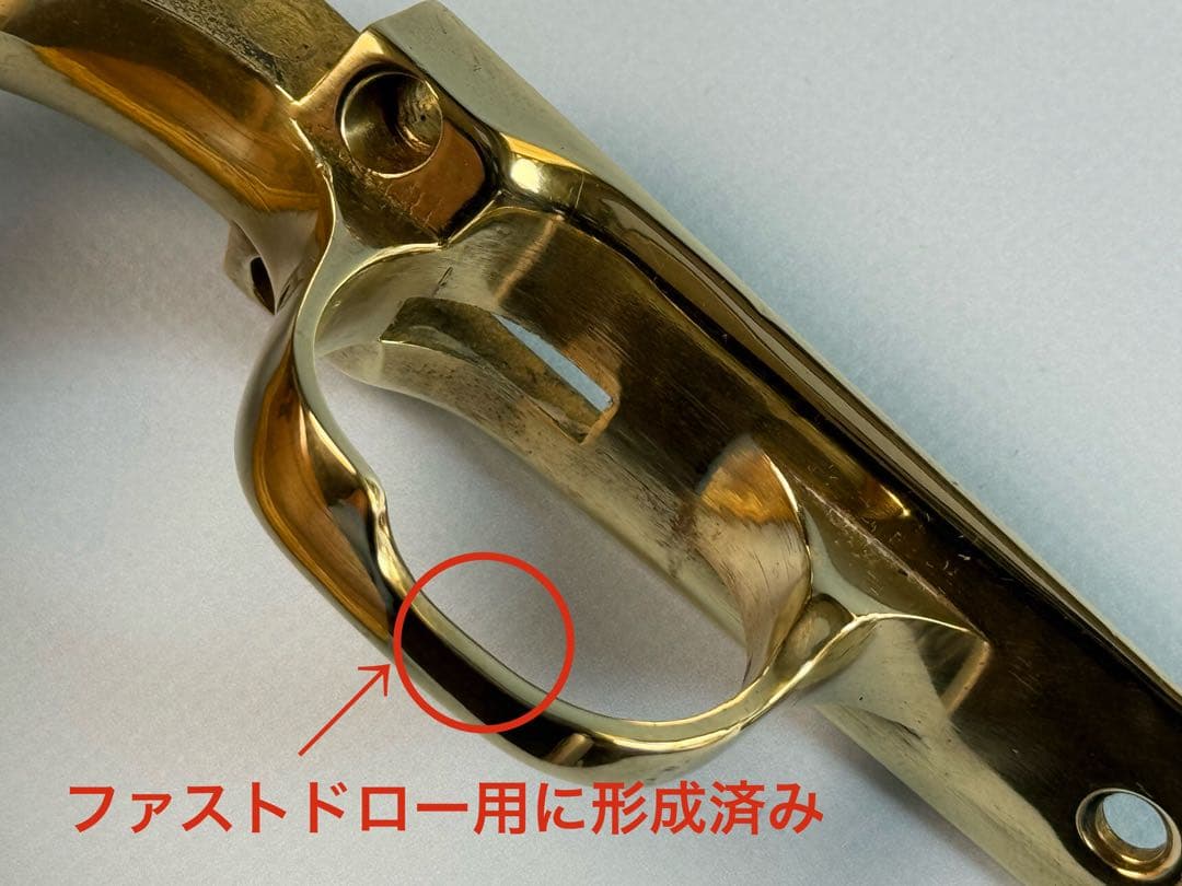 タナカ製ガスガンSAA用真鍮製バックストラップ&トリガーガードセット