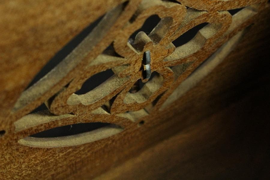 遠州流 桑 七宝透かし 黒柿 茶箱 美品 綺麗寂 時代仕服付(K-A344