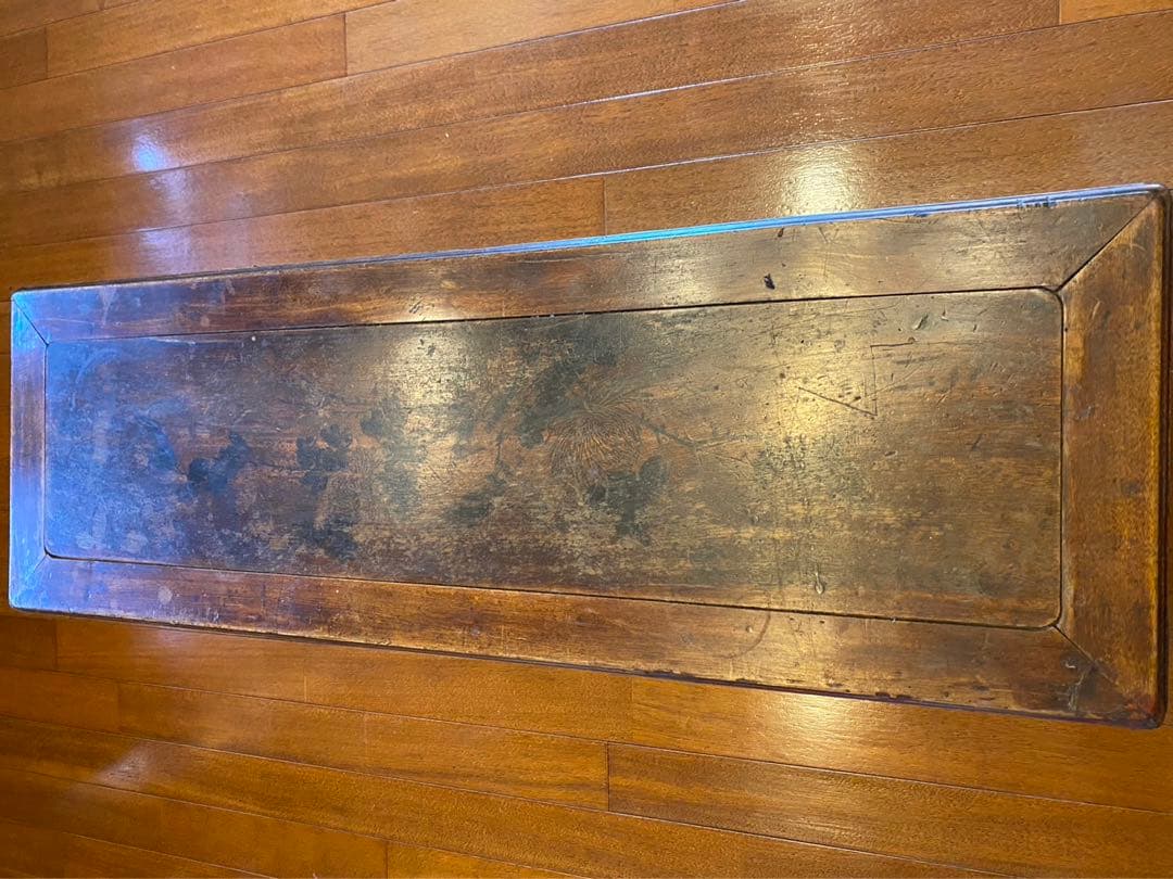 中国骨董家具 長椅子 無垢材 飾り台オブジェ 一点物 オールドチーク