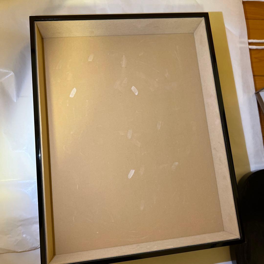 書道セット 漆器平手許箱 筆2本 硯