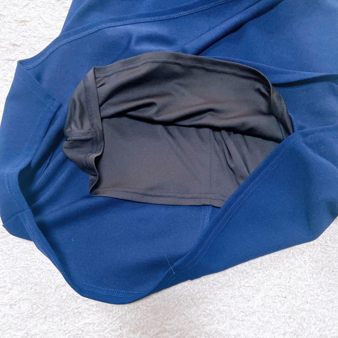 美品　タダシショージ　レース切替Ｖネック　キャップスリーブドレス　近年モデル　S