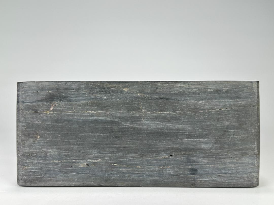 中国美術 書道具 文房具 古硯 歙州硯 金星 板硯 共箱 時代物 書道