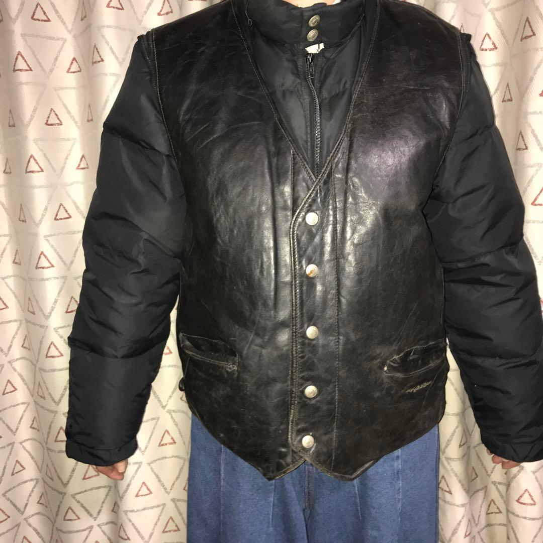 Schott レザーダウンジャケット/ベスト 2way