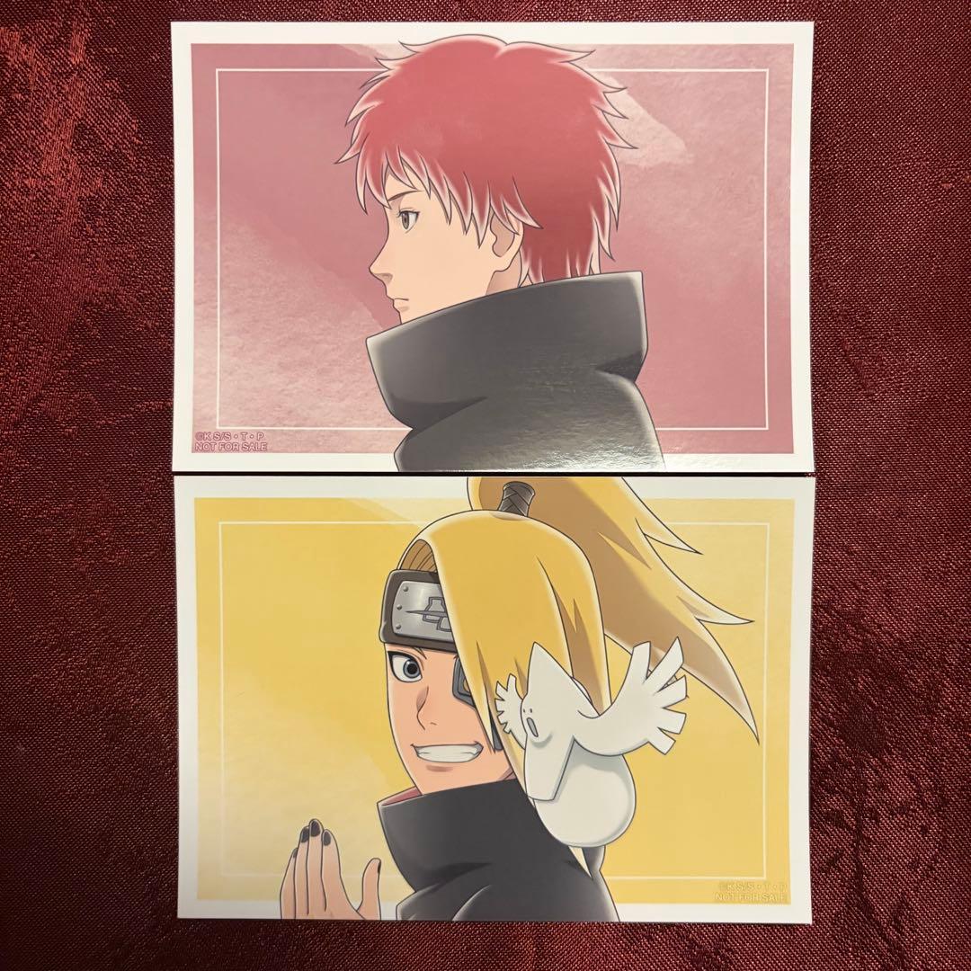 NARUTO 歩み ジャンプフェスタ 特典 ブロマイド サソリ デイダラ 2枚
