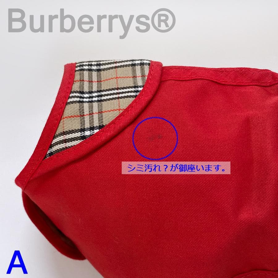 Burberrys バーバリーコート 犬服 赤 12 /30cm