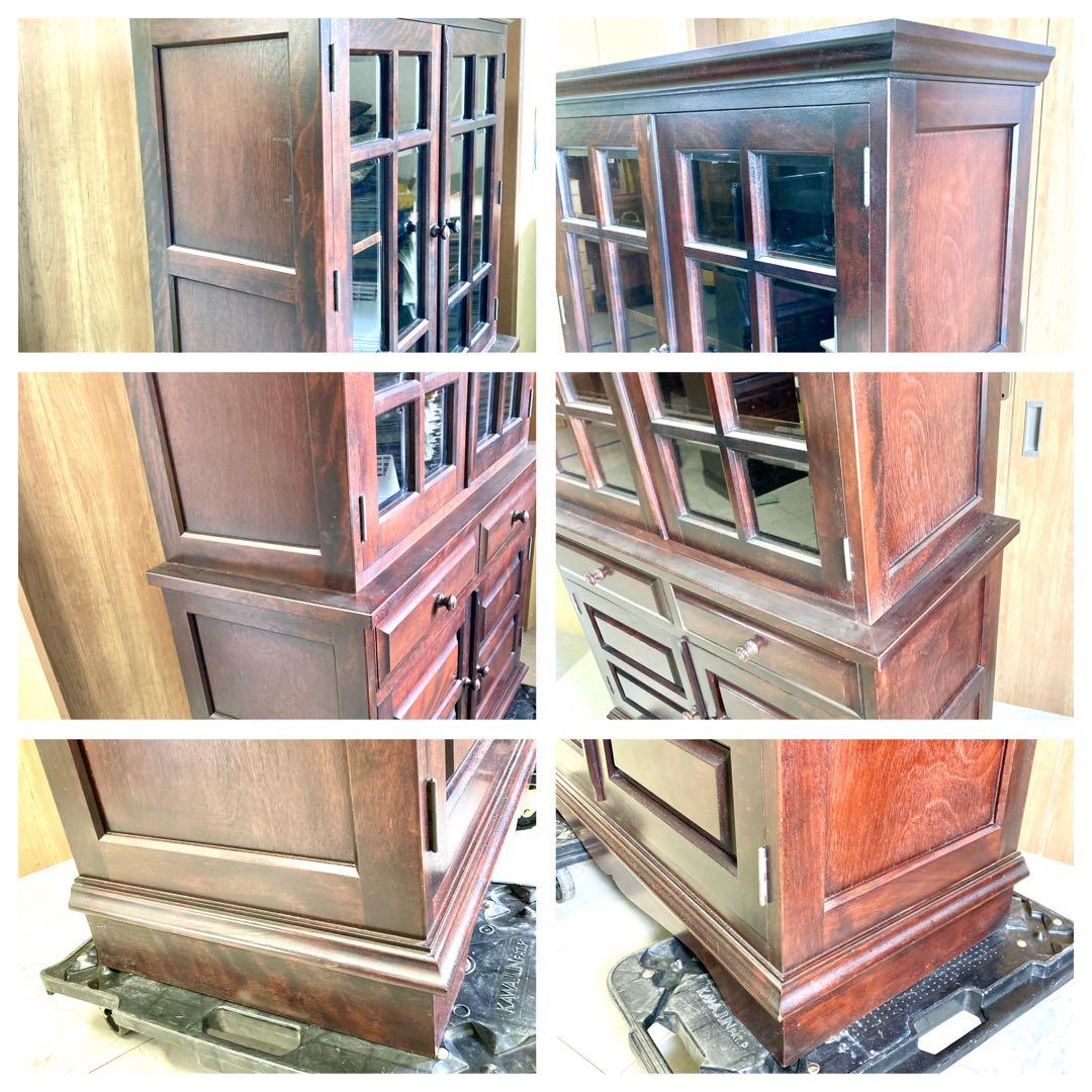 良品】食器棚 ディスプレイ キャビネット収納棚 松本民芸家具 良品