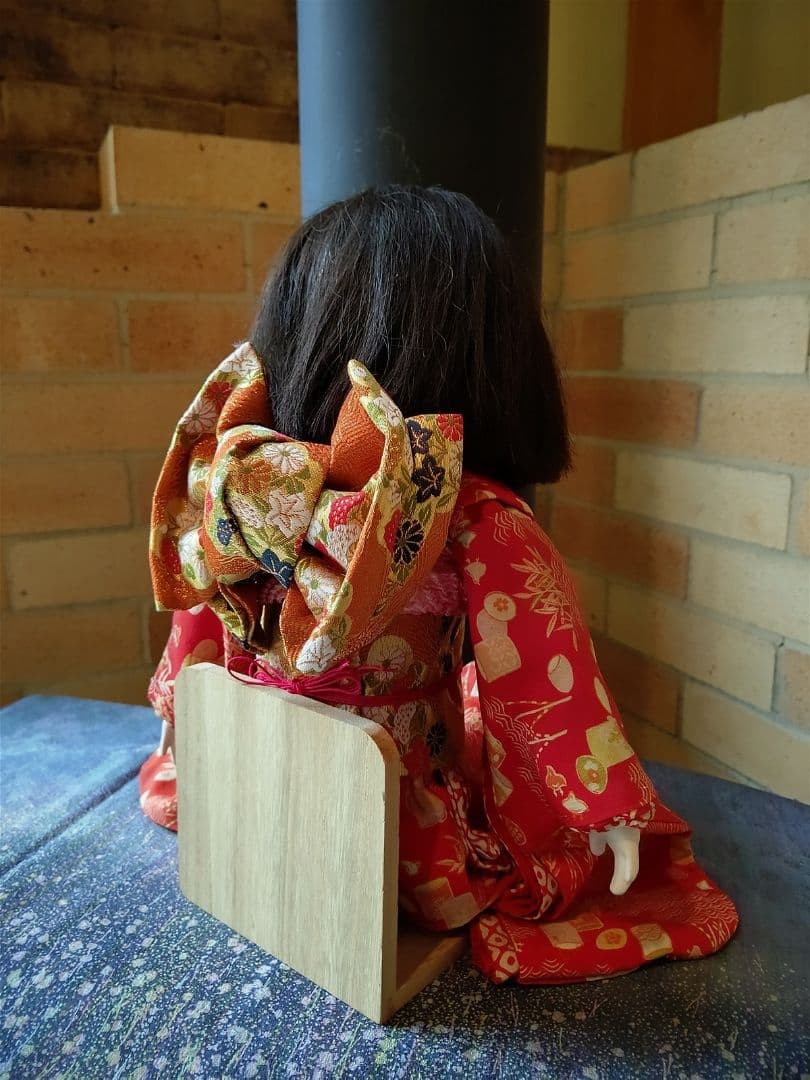 最終価格】芳龍齋 市松人形 昭和16年～20年 腕布交換済み 梨地 人形