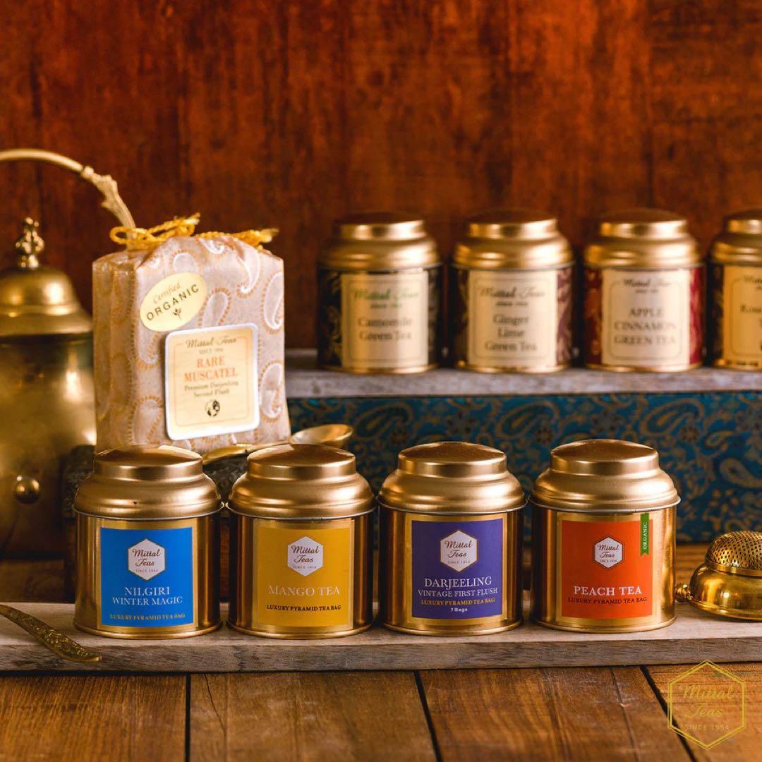 ミッタルティー ピーチ・カモミール 印度緑茶葉100gパウチ袋入り