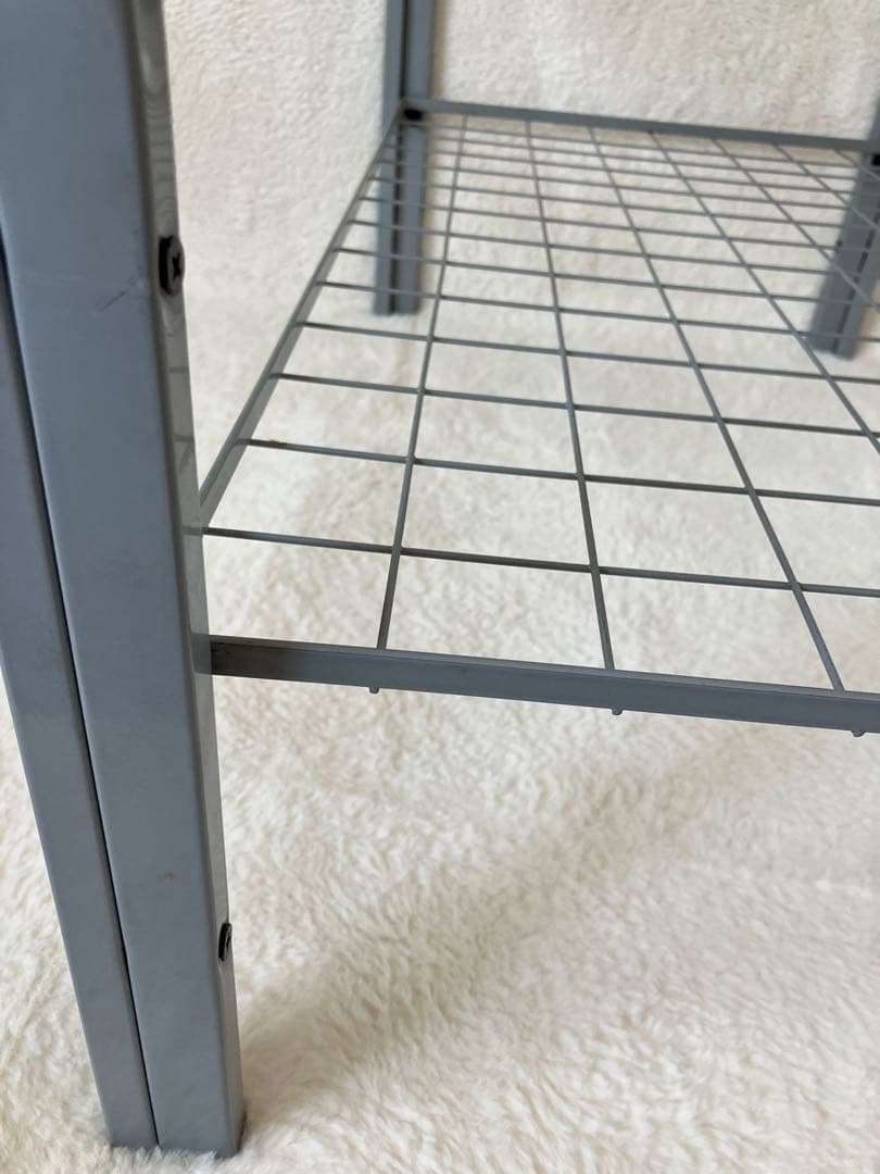 のの様専用 ガラステーブル 昭和 シルバーグレー アイアンフレーム