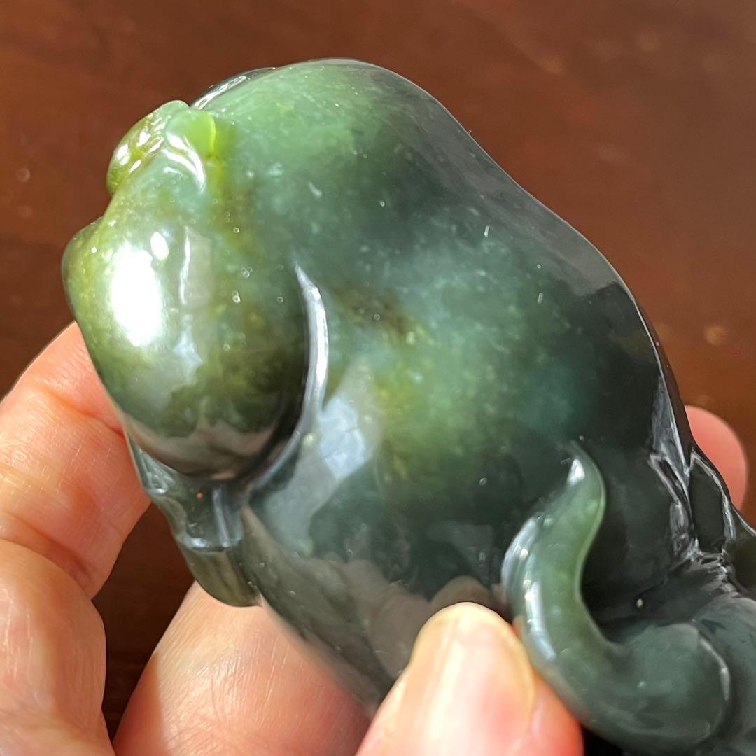 和田玉 ろうかん 青玉 藍青 古翡翠 彫刻 ネフライト 軟玉 アンティーク