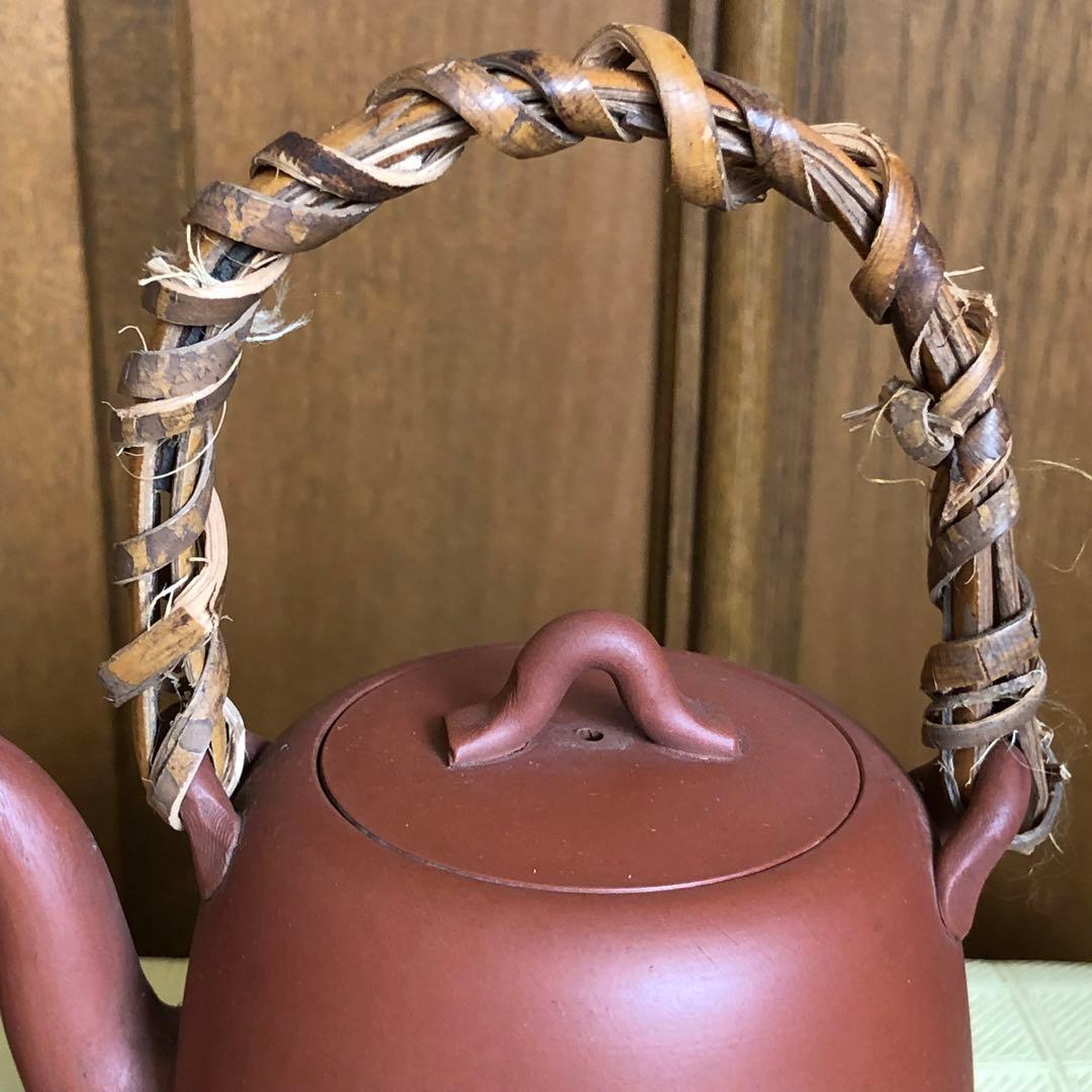 初代常山作 常滑焼土瓶壱対 朱泥 瓶 骨董品 年代物 古物 名工 在名印有