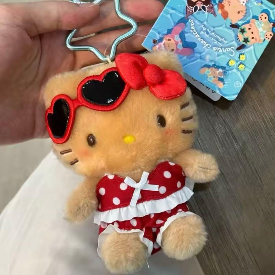 ハローキティ 日焼け 水着 サングラス キーホルダー ぬいぐるみ