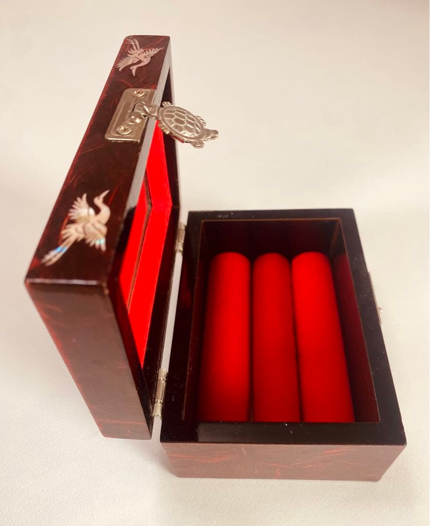 貝殻細工 韓国の伝統ゴージャスなジュエリーボックス　宝石箱　鏡付き