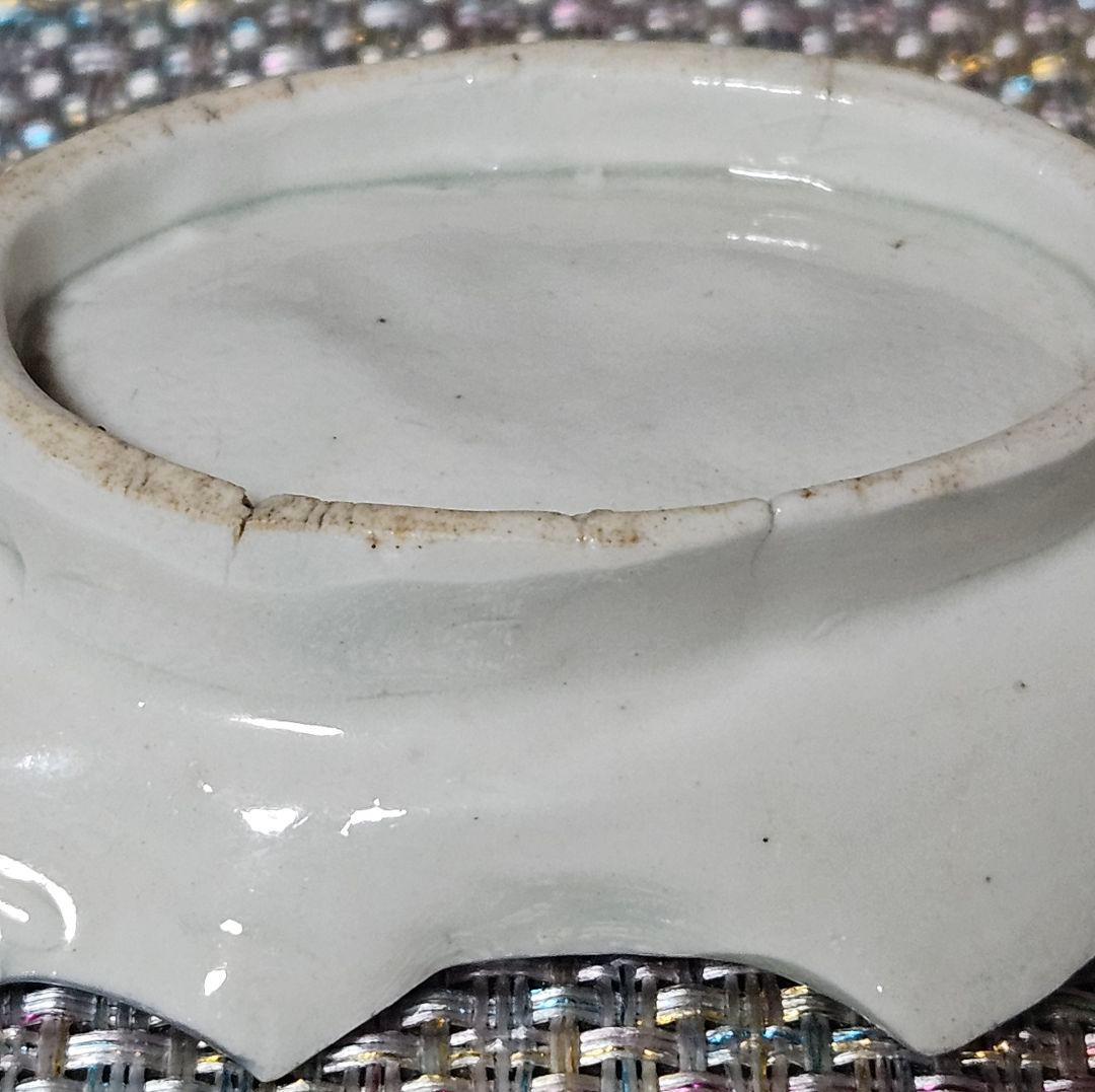 【珍品❗️】江戸時代中期　古伊万里　染付　魚形　陽刻浮彫　小皿　豆皿　変形皿