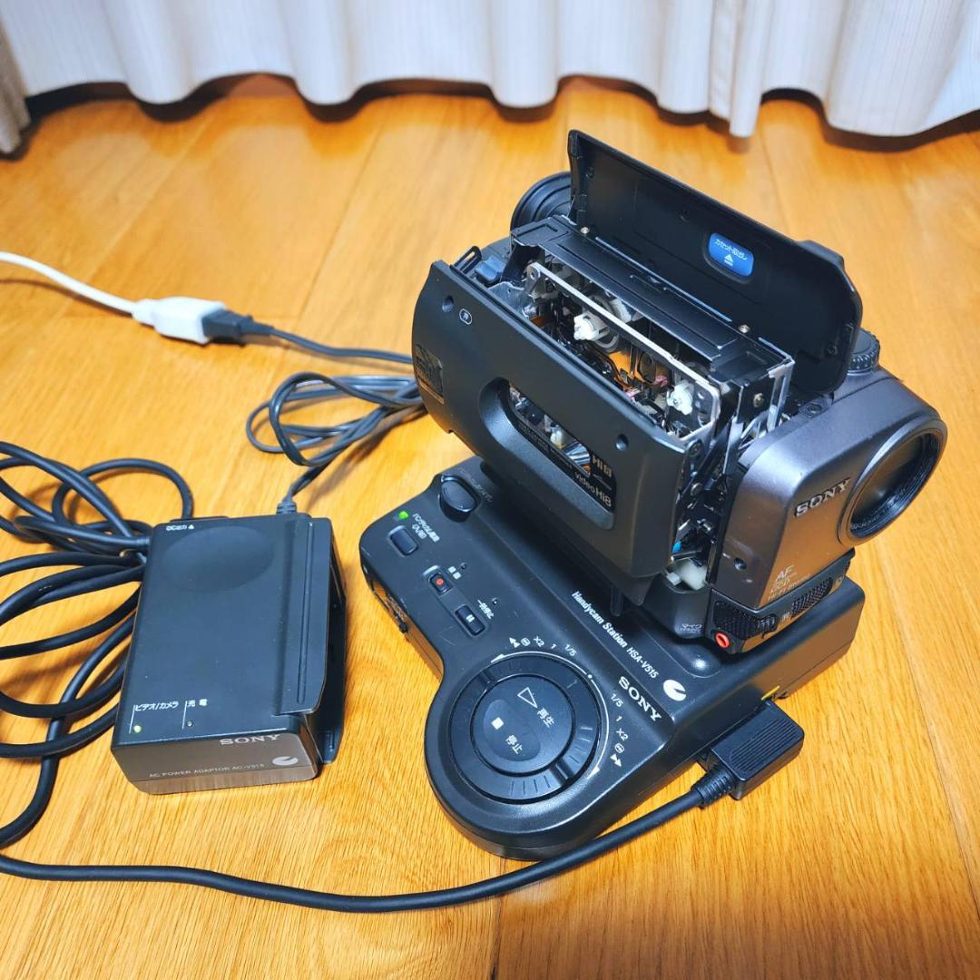 【動作確認済】高画質 SONY Hi8 8ミリ ビデオカメラ クレードルセット