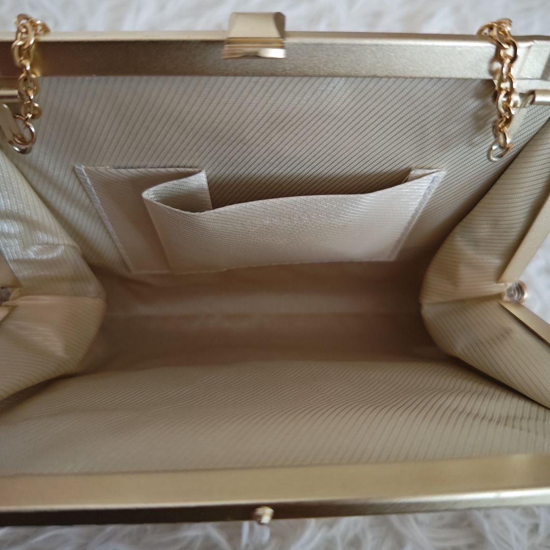 美品✨　花柄 和装用バッグと草履 セット　ホワイト×ゴールド