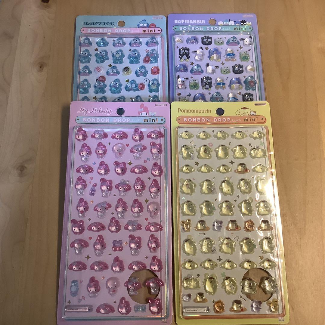 国内正規品】 ボンボンドロップシール ミニ サンリオ 8種セット 国内