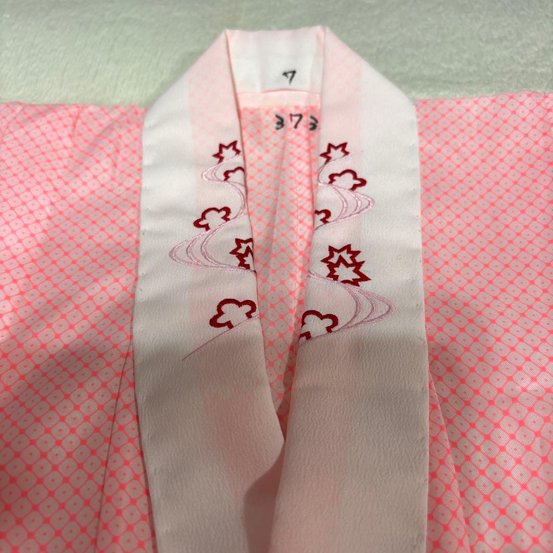 七五三　着物セット　7歳　緑色　黄色　大輪柄　華やか　ポップ