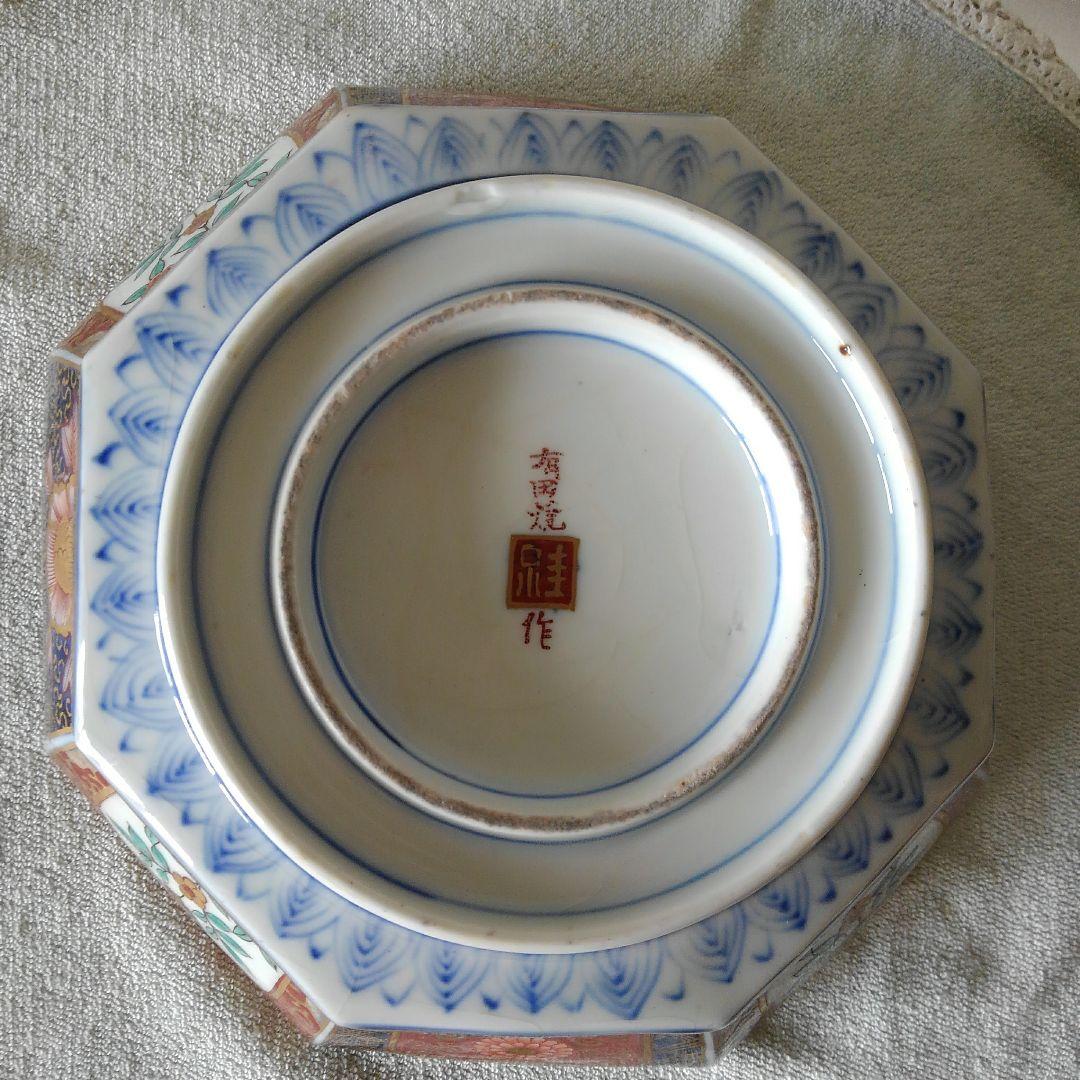 古伊万里染錦草花鉢