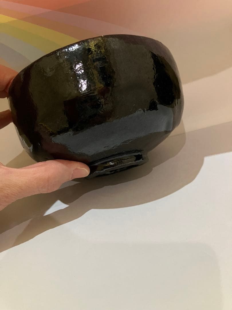 佐々木昭楽 黒楽 のんこう写抹茶碗木箱付き 茶器/茶道具