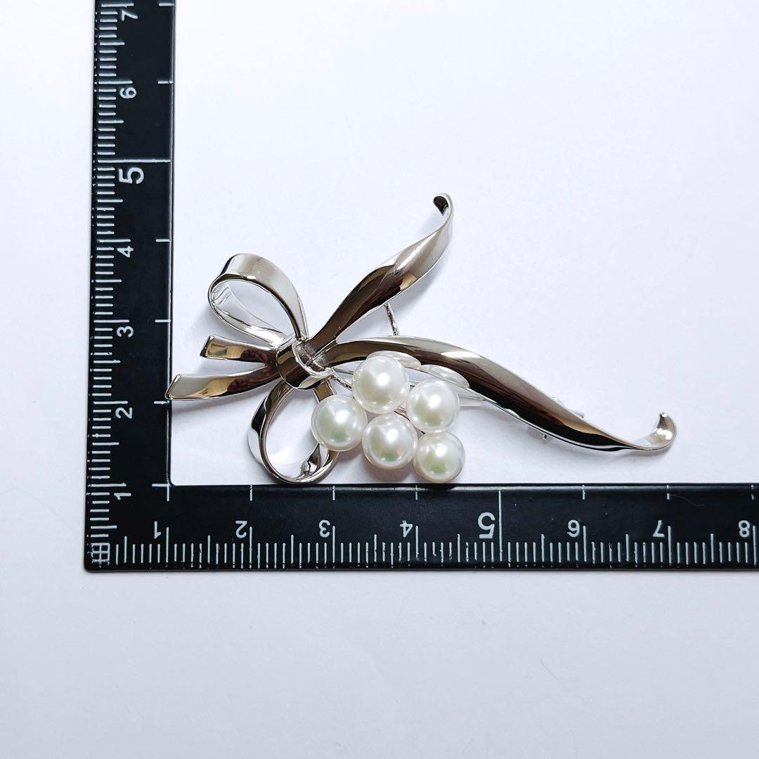 未使用品級】✨MIKIMOTO ミキモト パール ブローチ リボン 愛子様