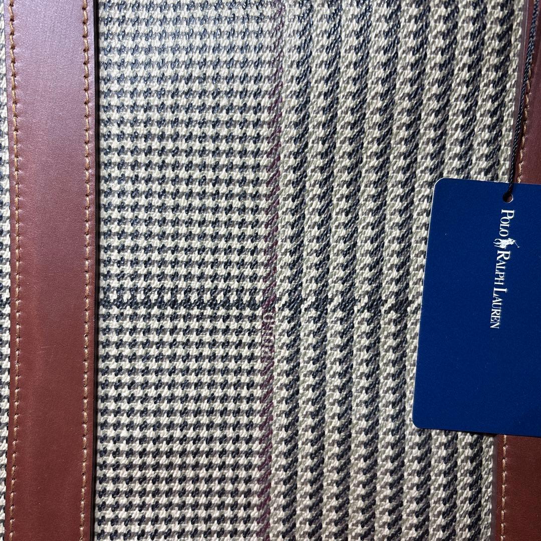 未使用　ポロラルフローレン　ビジネスバッグ　千鳥格子　フリーケース