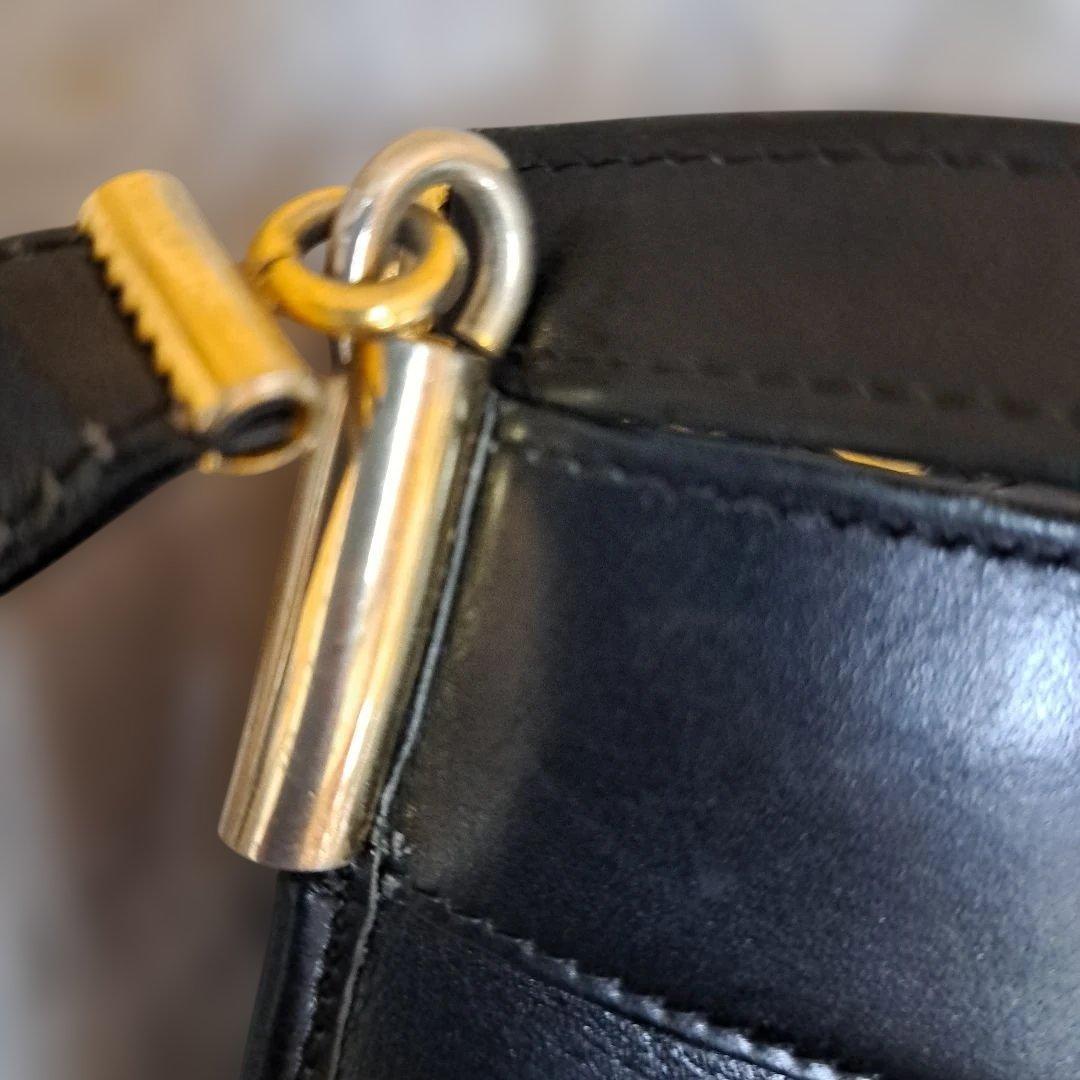 クリスチャン・ディオール ブラックレザーショルダーバッグ 最終値下げ