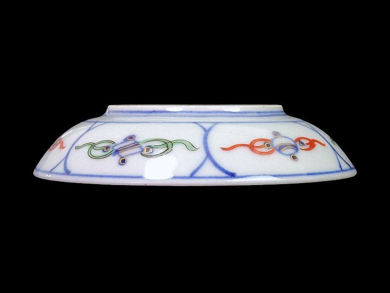 大聖寺伊万里 染錦 割絵 菊に笹の図 4寸皿 5枚 1592AS-DAc - メルカリ