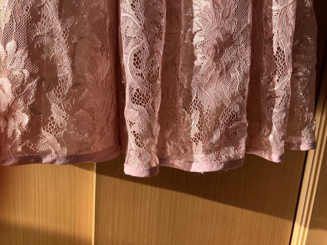 ERUKEI エルケイ ピンク レース ノースリーブ ロングドレス E2622