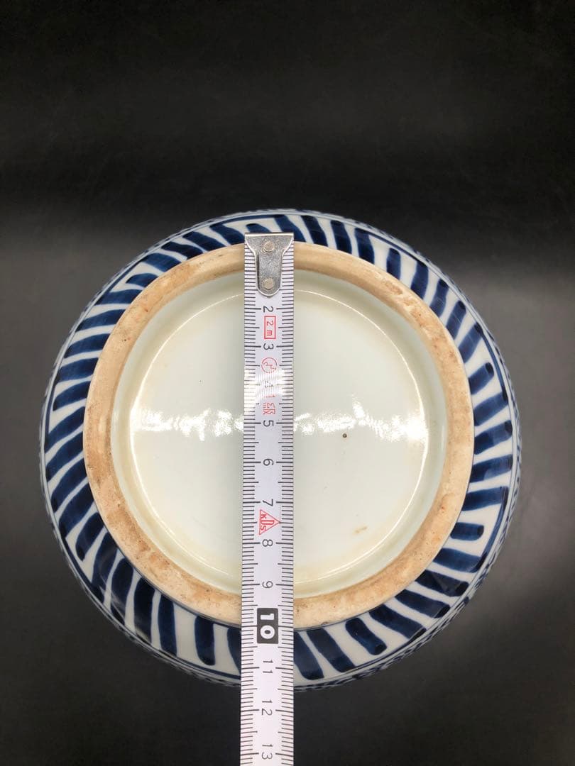 有田焼 古伊万里 古染付 陶片張 蛸唐草文 陶片 大徳利 器 花瓶 時代物