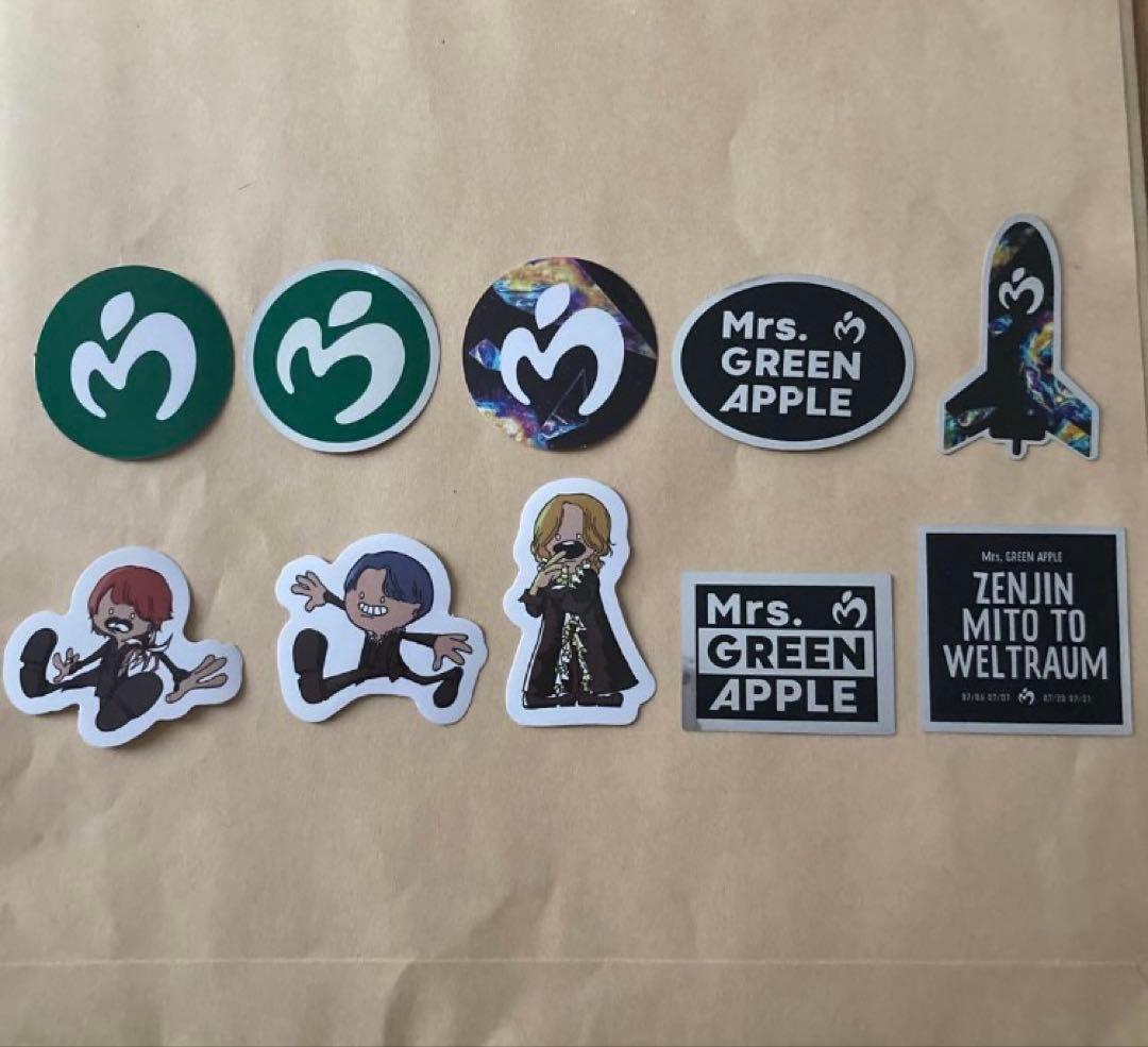 Mrs. GREEN APPLE ステッカー ゼンジン ミセスグリーンアップル - メルカリ