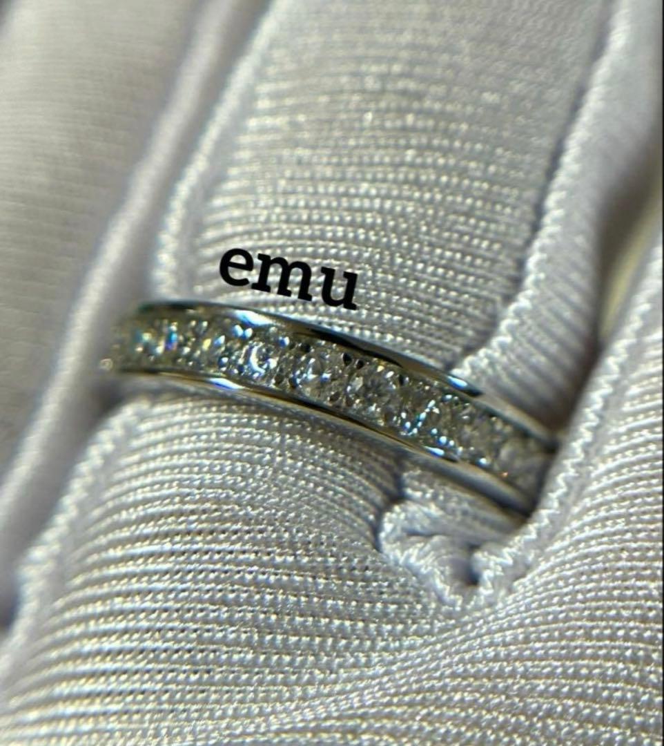 マンヤ様 / 最高級モアサナイト / フルエタニティリング / レール留め