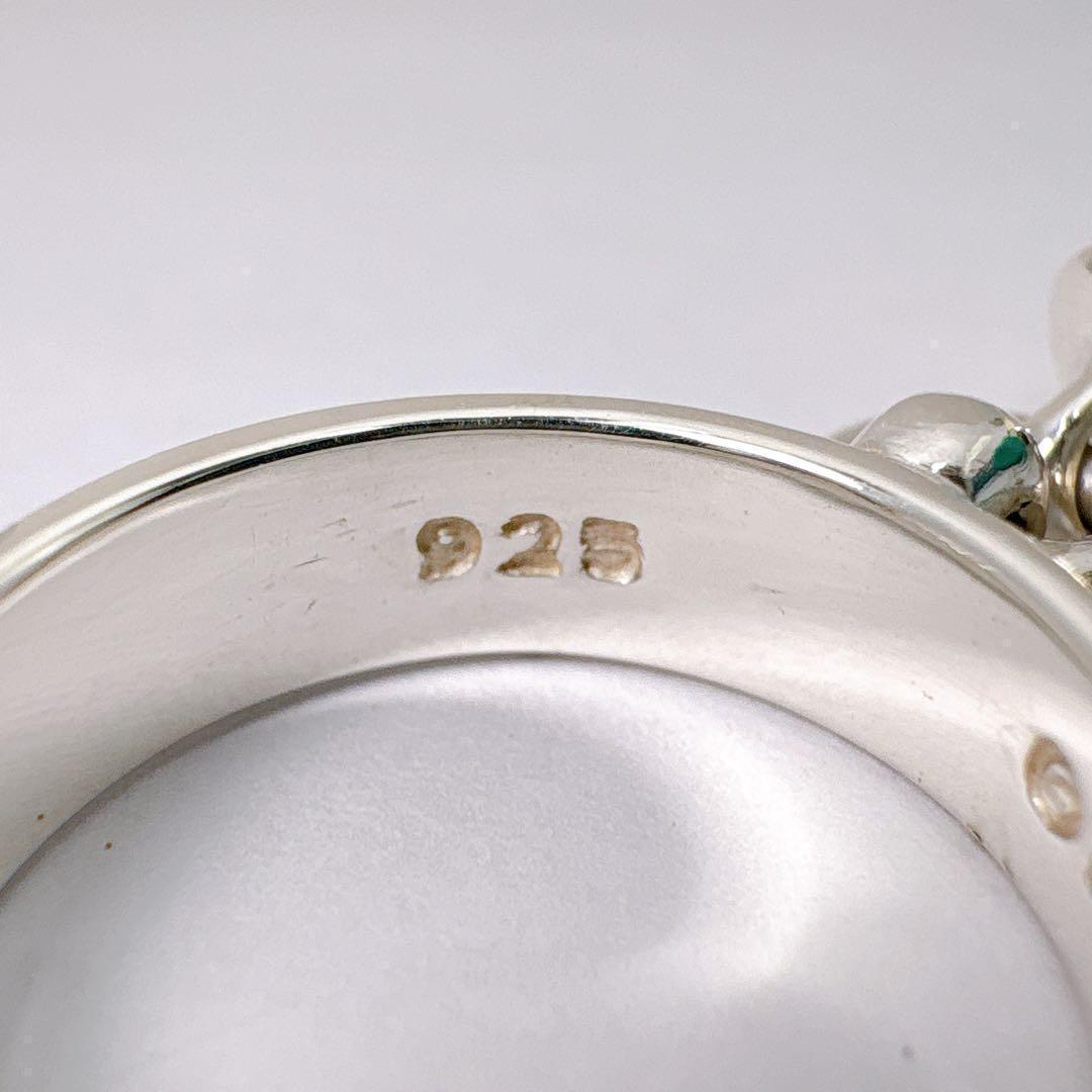 美品 オールドティファニー ボールダングル コンビ8.5号 シルバー k18