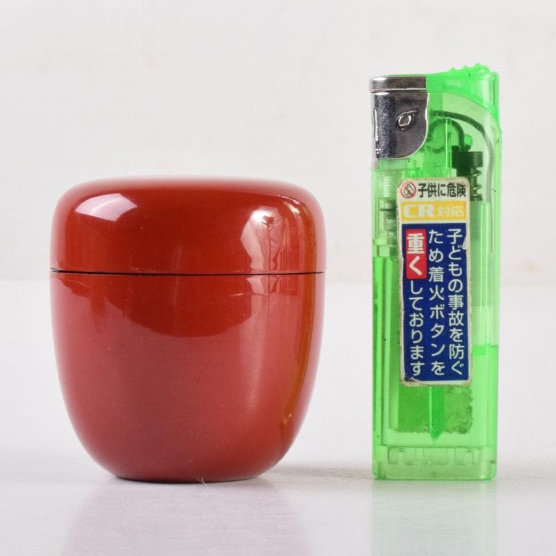 琉球漆器　べんぼう漆塗　紅房社造　朱塗　棗　時代箱　V　7202